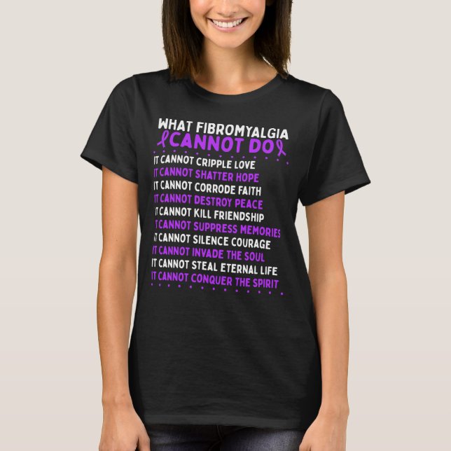 T-shirt Ruban de guerrier de lutte contre la fibromyalgie (Devant)