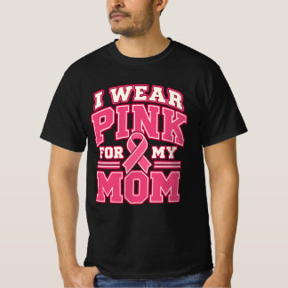 T-shirt Ruban de lettre universitaire rose pour la sensibi