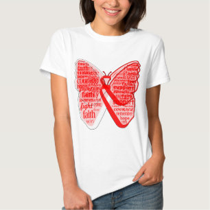 T-shirt Ruban de papillon de conscience de DM