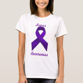 T-shirt Ruban de pourpre de conscience de lupus