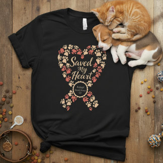 T-shirt Ruban de Sauvetage Cœur — Adoptez, n'achet