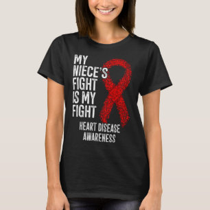 T-shirt Ruban de sensibilisation à la maladie cardiaque
