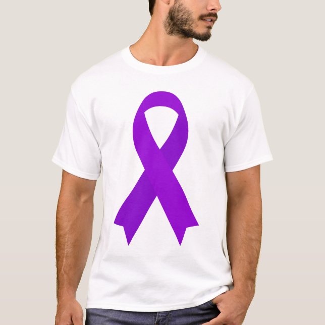 T-shirt  Ruban de sensibilisation à la violence de la Lymp (Devant)