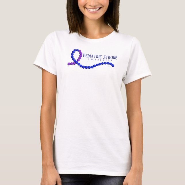 T-shirt Ruban de sensibilisation aux accidents vasculaires (Devant)