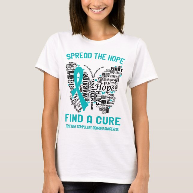T-shirt Ruban de sensibilisation aux troubles obsessionnel (Devant)