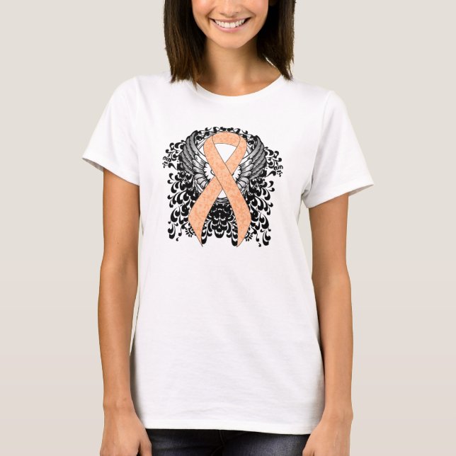 T-shirt Ruban de sensibilisation avec ailes (Devant)