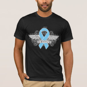 T-shirt Ruban de SURVIVANT à ailes par cancer de la