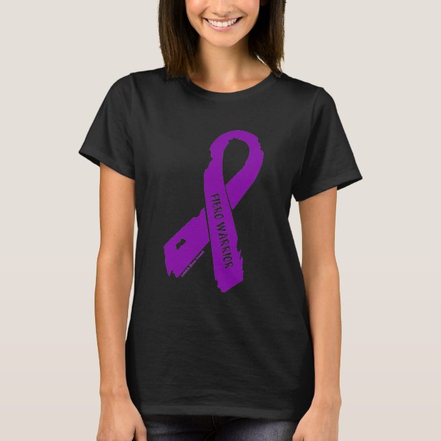 T-shirt Ruban déchiré Fibro Warrior (Devant)