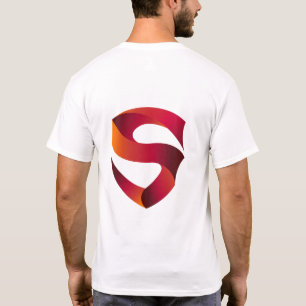 T-shirt Ruban dégradé Logo S – Conception de monogramme mo