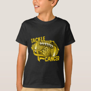 T-shirt Ruban d'or de football léopard pour la sensibilisa