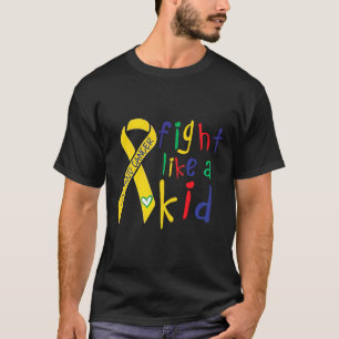 T-shirt Ruban d'or Fight Like Kid Sensibilisation au cance