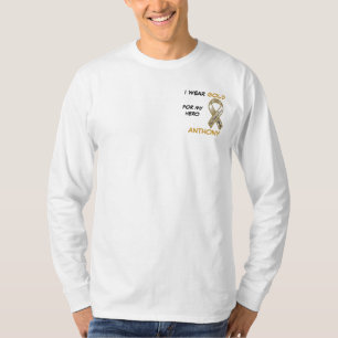 T-shirt ruban, JE PORTE, OR, POUR MON HÉROS, ANTHONY
