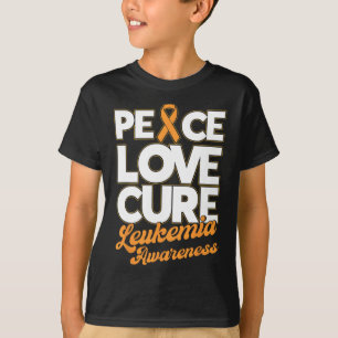 T-shirt Ruban Love Cure Support Leukemia Sensibilisation