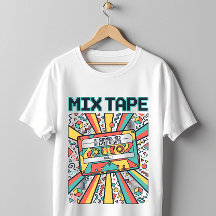 Ruban mixte rétro 80s 90s Cassette Design Nostalgi