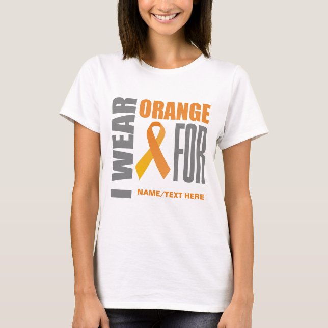 T-shirt Ruban orange de conscience (Devant)