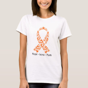T-shirt Ruban orange de conscience d'espoir