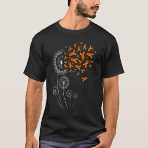 T-shirt Ruban orange et pissenlit Mois de sensibilisation