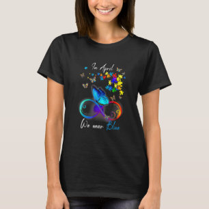 T-shirt Ruban Papillon En Avril Nous Portons L'Autisme Ble