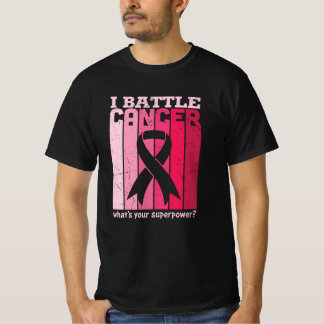 T-shirt Ruban rose Bataille Cancer Survivant Soutien Guerr