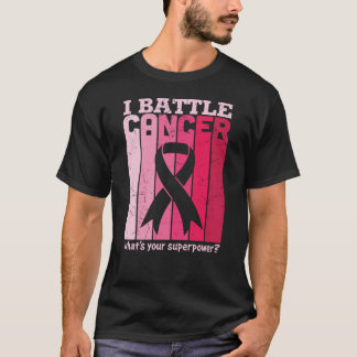 T-shirt Ruban rose Bataille Cancer Survivant Soutien Guerr