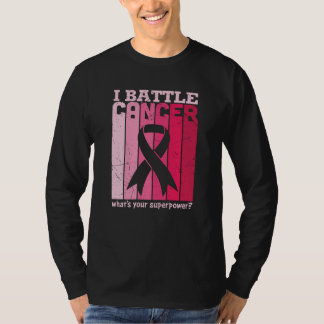 T-shirt Ruban rose Bataille Cancer Survivant Soutien Guerr