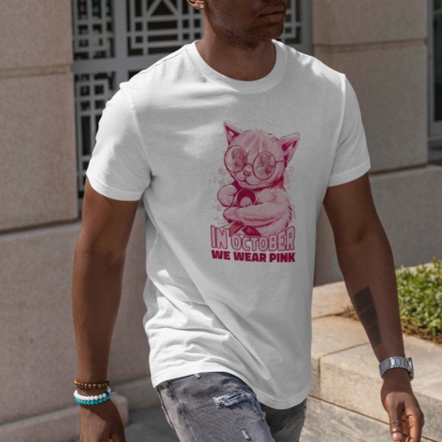 T-shirt Ruban rose chat (Créateur téléchargé)