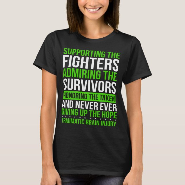 T-shirt Ruban Traumatic Brain Injury Survivant TBI (Devant)