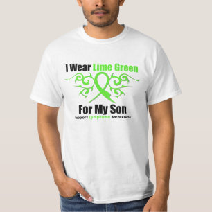 T-shirt Ruban tribal de lymphome pour mon fils