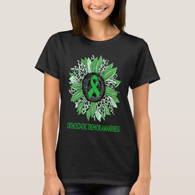T-shirt Ruban Vert de Sensibilisation au Tremblement Ortho (Devant)