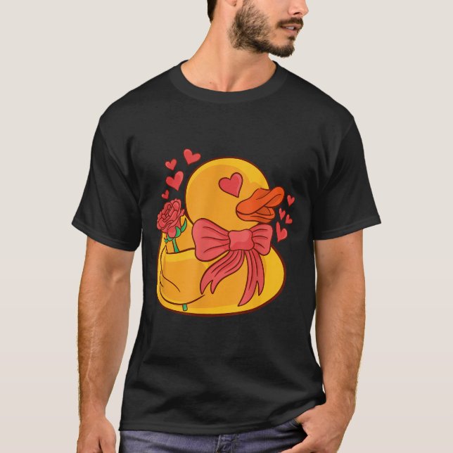 T-shirt Rubber Duck Valentines Day Rubber Duckie  (Devant)