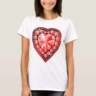 T-shirt Ruby Gemstone Heart