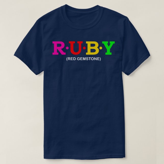T-shirt Ruby Red Gemstone (Design devant)