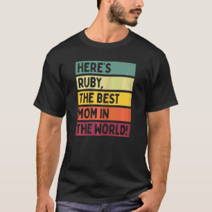 T-shirt Ruby Womens Voici la meilleure maman du monde Moth