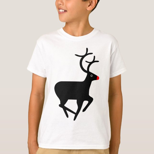 T-shirt Rudolf le renne à nez rouge (Devant)
