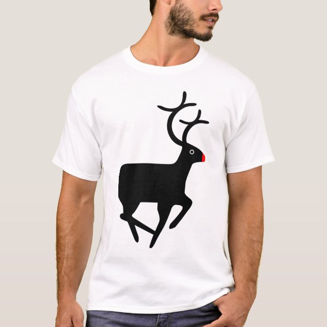 T-shirt Rudolf le renne à nez rouge (Devant)
