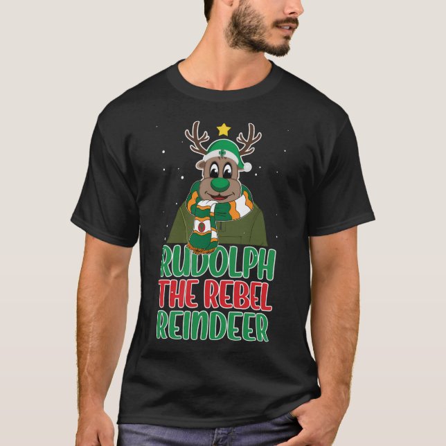 T-shirt Rudolph Rebel Reindeer (Devant)