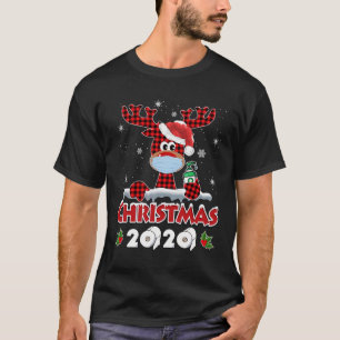 T-shirt Rudolph Reindeer Masque Correspondant Famille Noël