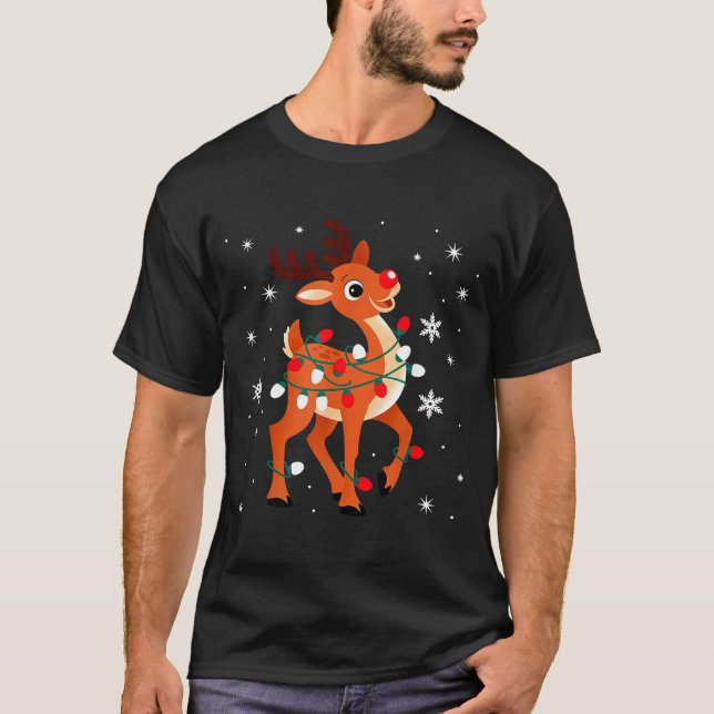 T-shirt Rudolph The Red Nose Reindeer For Kids And Christm (Devant)