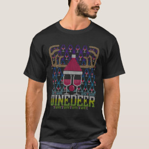 T-shirt Rudolph Winedeer Reindeer Vin laid