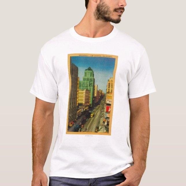 T-shirt Rue de Broadway à Los Angeles, CA (Devant)