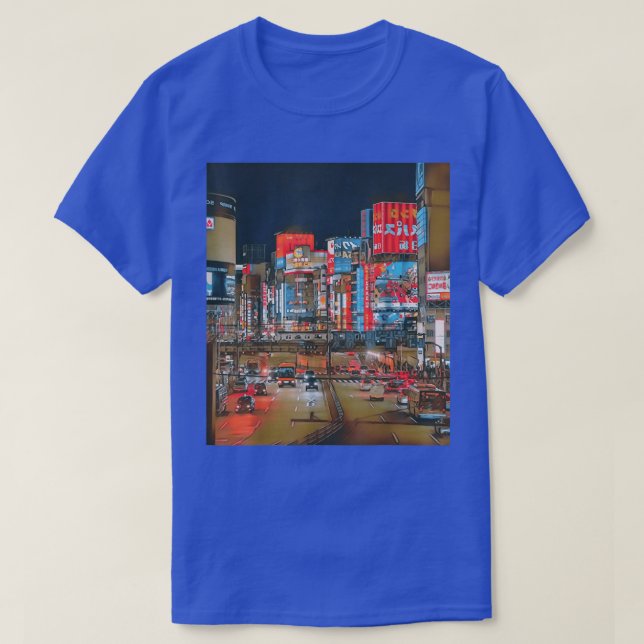 T-shirt Rue de nuit de Tokyo City (Design devant)