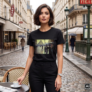 T-shirt Rue de Paris par temps de pluie par Gustave Caille