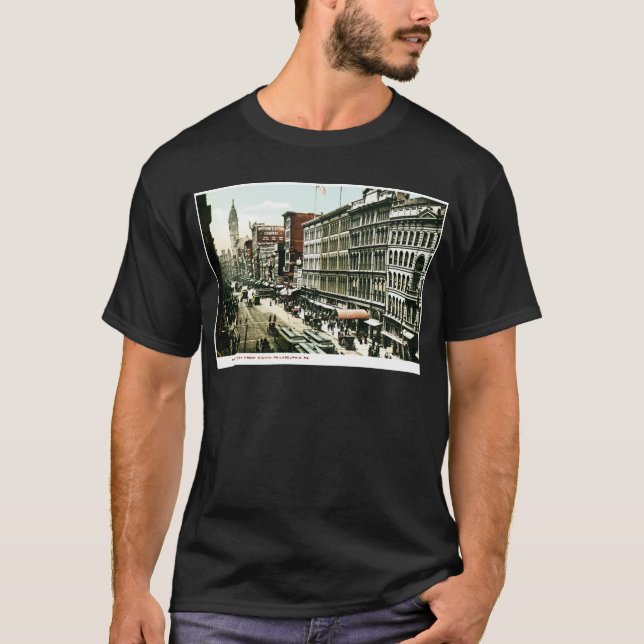T-shirt Rue du marché, Philadelphie, PA (Devant)