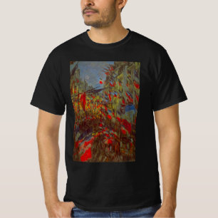 T-shirt Rue Montorgueil aux drapeaux de Claude Monet
