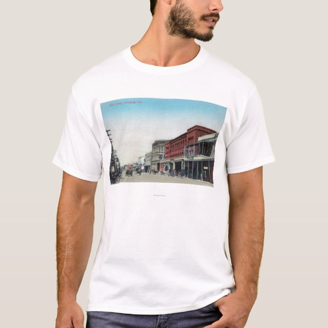T-shirt Rue principale SceneWoodland, CA (Devant)