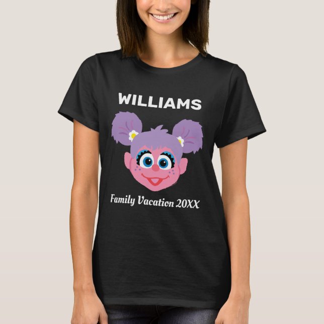 T-shirt Rue Sésame | Abby Cadabby Famille Vacances (Devant)