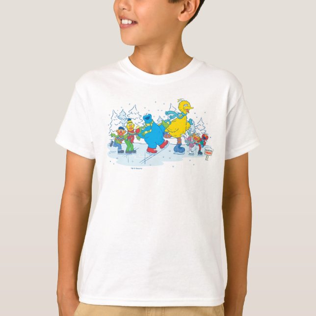 T-shirt Rue Sésame | Amis patineurs (Devant)