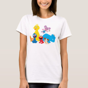T-shirt Rue Sésame   Coloré Sesame Street Pals
