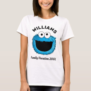 T-shirt Rue Sésame   Cookie Monster Famille Vacances