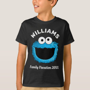 T-shirt Rue Sésame   Cookie Monster Famille Vacances